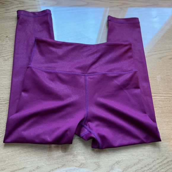 Zyia Lipgloss Metallic Plus High Rise Leggings 20” Inseam Sz 4 - Picture 7 of 11